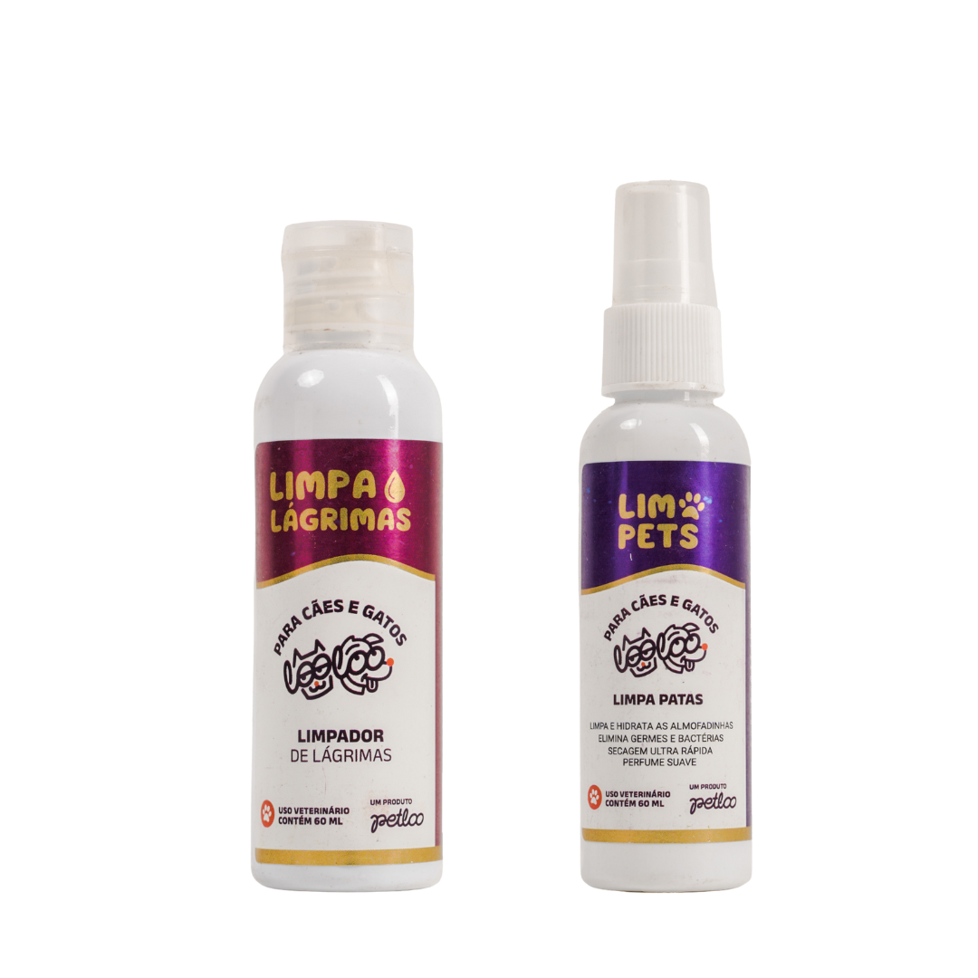 Kit Limpador de Patas + Limpa lágrimas ácidas Petloo