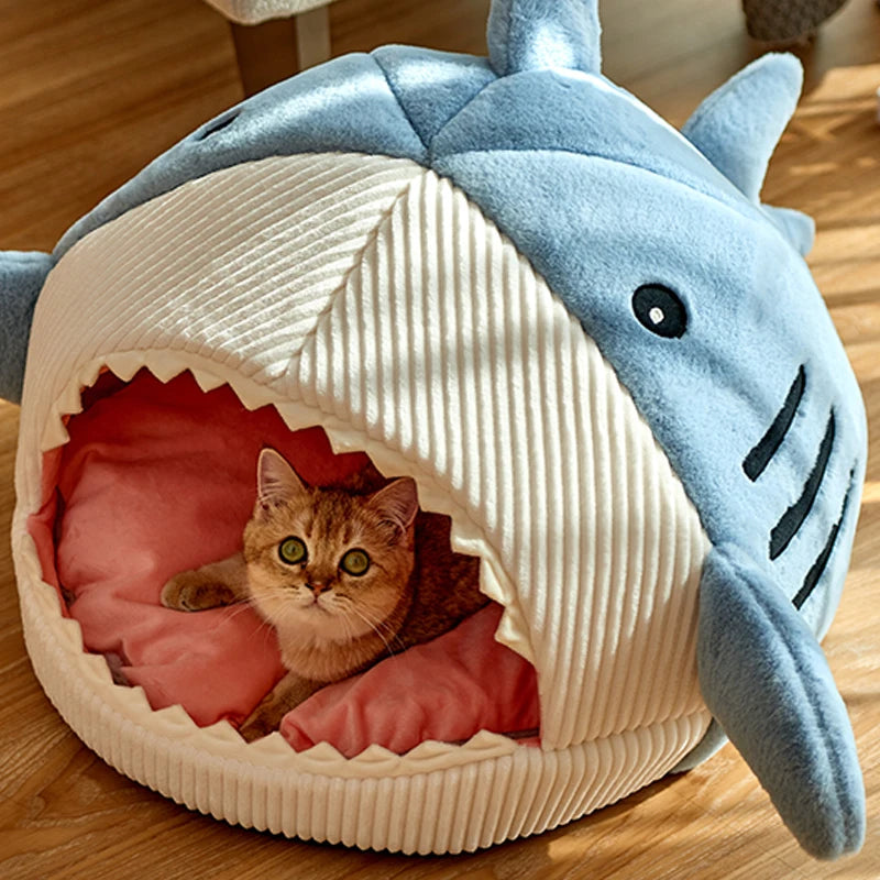 Cama design tubarão cães e gatos