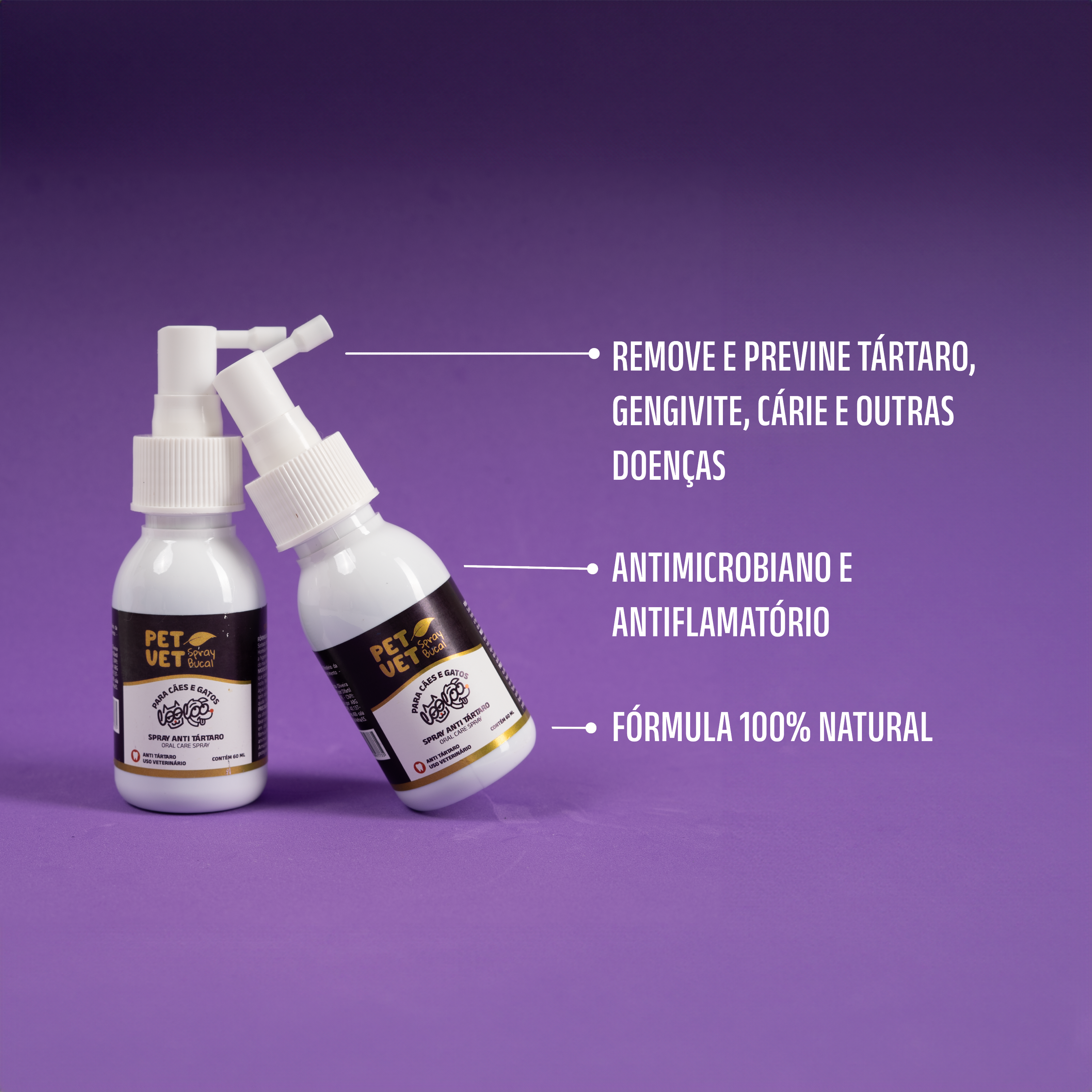 Spray Anti tártaro - PetVet - Frete Grátis