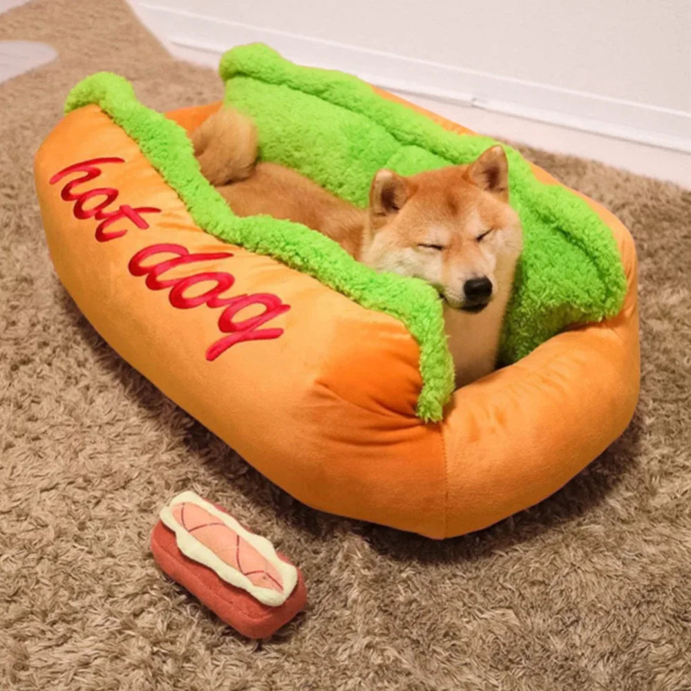 caminha em formato de cachorro quente hot dog
